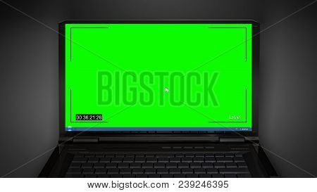 Notebook Green Screen For Cctv