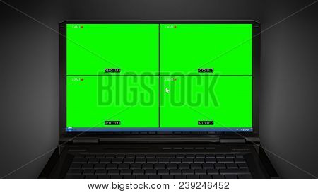 Notebook Cctv Monitor Displays For Control Room