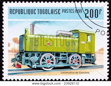 İptal edilen Togo tren pul eski demiryolu benzinli motor lokomotif