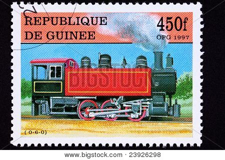 Guinea tog frimærke gamle Railroad dampmaskine lokomotiv