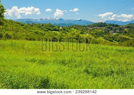 Hills And Italian Apennines On A Sunny Day Italy