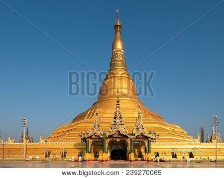 The Ouparta Thandi Zedi Pagoda In Naypyidaw, The Capital Of Myanmar.