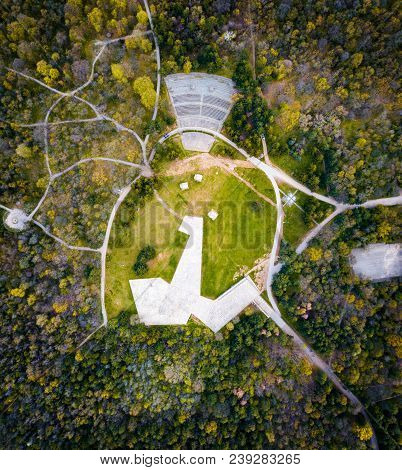 Cegar Monument And Park In Nis, Serbia Aerial Photo