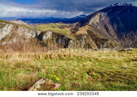 Scenic view of Dinaric Alps in Bosnia-Herzegovina near Sarajevo