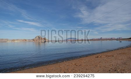 Lake Powell Landscape And Scenery In Page, Arizona. Photo Taken November, 2017.
