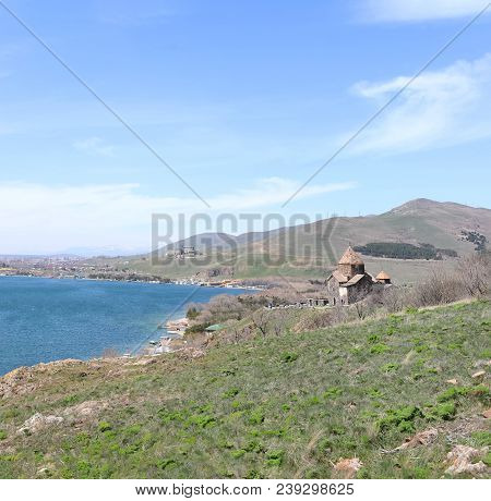 Sevanavank Monastery - Holy Apostles And The Blessed Virgin, Lake Sevan In The Background, Armenia.