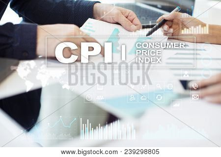 Cpi. Consumer Price Index Concept On Virtual Screen