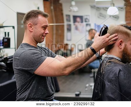 Saint-petersburg. Russia. 03/15/2018 Year. Beauty Studio South, Master Haircut Sasha.