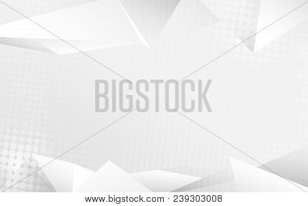Abstract White Crystals 3d And Haft Tone Background
