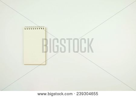 Blank Notebook On The White Background,business Or Education Concept