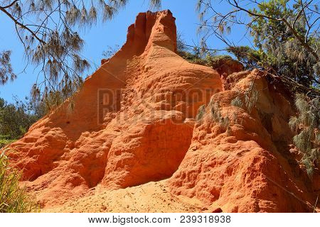 Sandy Pinnacle Formation Of Red Canyon In Great Sandy National Park In Queensland, Australia.