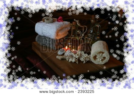 Velas e spa óleo