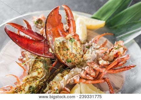 Grilled Lobster Tails Baked In Josper Oven