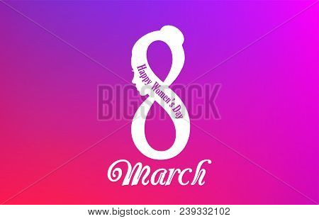 8 March Womens Day Pink Background Vector Eps