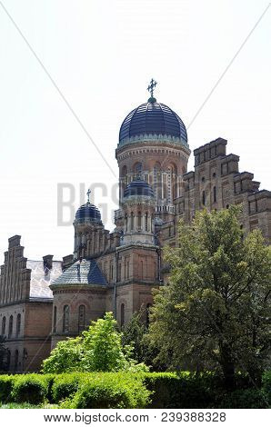 Chernivtsi Ukraine - May 04 2018: The Former Seminary Church On The Territory Of The Residence Of Bu