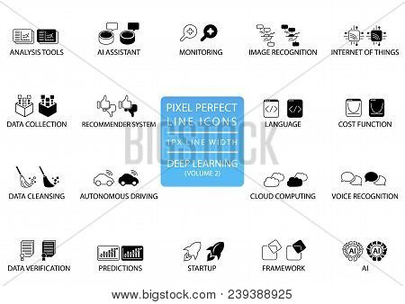 Pixel Perfect Thin Line Icons And Symbols For Deep Learning.
