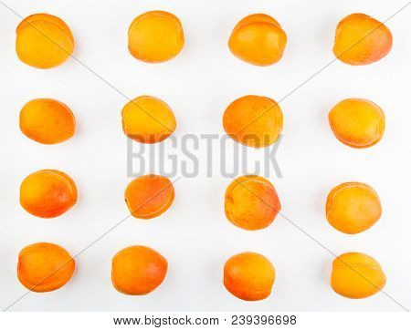 Apricot Fruit White Background Studio Quality Light