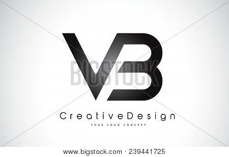 Vb V B Letter Logo Design In Black Colors. Creative Modern Letters Vector Icon Logo Illustration.