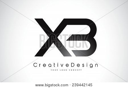 Xb X B Letter Logo Design In Black Colors. Creative Modern Letters Vector Icon Logo Illustration.