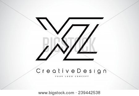 Xz X Z Letter Logo Design In Black Colors. Creative Modern Letters Vector Icon Logo Illustration.