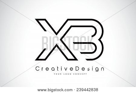 Xb X B Letter Logo Design In Black Colors. Creative Modern Letters Vector Icon Logo Illustration.