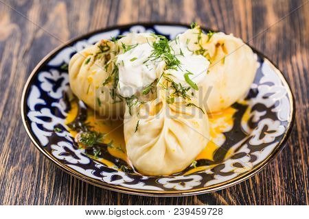 Manti. Traditional Meat Dish Of The Peoples Of Central Asia.