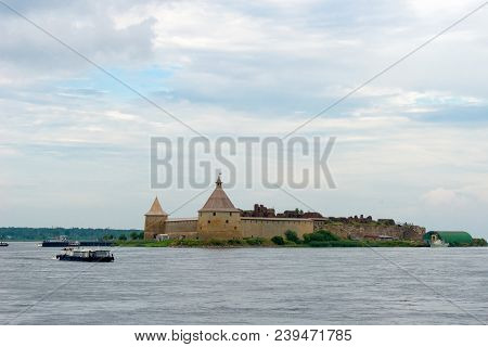 Shlisselburg, Saint Petersburg, Russia - August 21, 2017: Pleasure Boat 