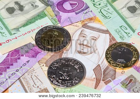 Collection of Saudi Arabia Riyal banknotes