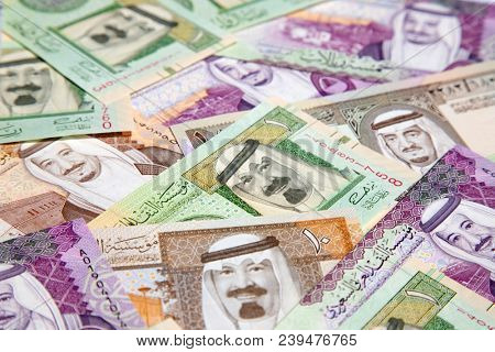 Collection of Saudi Arabia Riyal banknotes