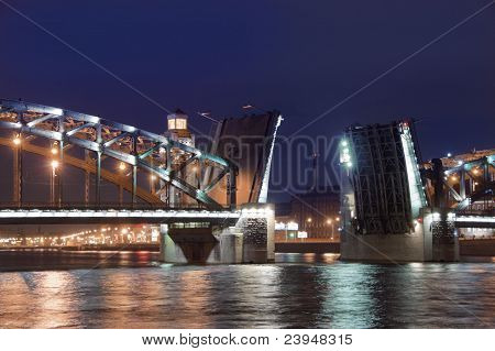 Drawbridge in St. Petersburg.