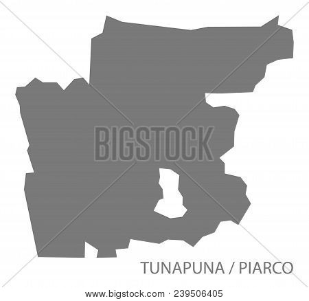 Tunapuna And Piarco Map Of Trinidad And Tobago Grey Illustration Shape