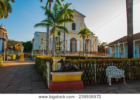 Trinidad, Cuba. Plaza Mayor And Church Of The Holy Trinity