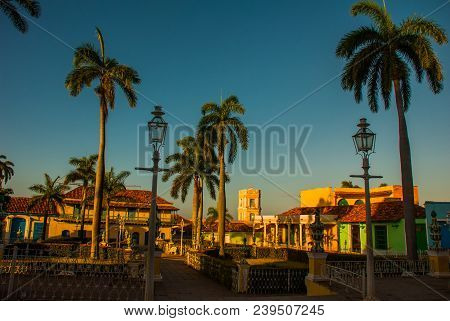 Trinidad, Cuba. Plaza Mayor And Church Of The Holy Trinity