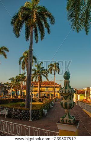 Trinidad, Cuba. Plaza Mayor And Church Of The Holy Trinity