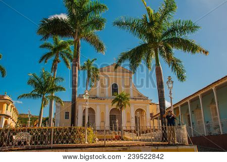 Trinidad, Cuba. Plaza Mayor And Church Of The Holy Trinity