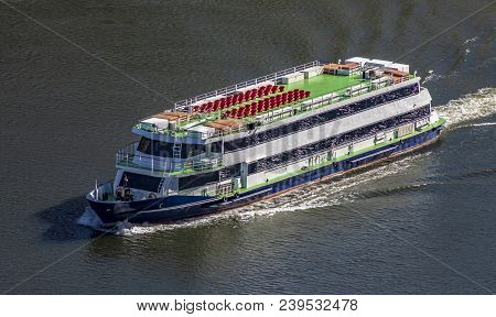 Barco Rabelo River Boat Cruise Ship In Porto, Portugal