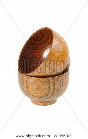 Ciotole in legno per il riso.