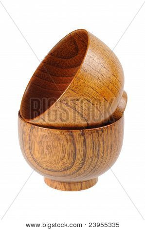 Ciotole in legno per il riso.