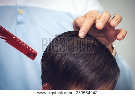 In A Barbershop.