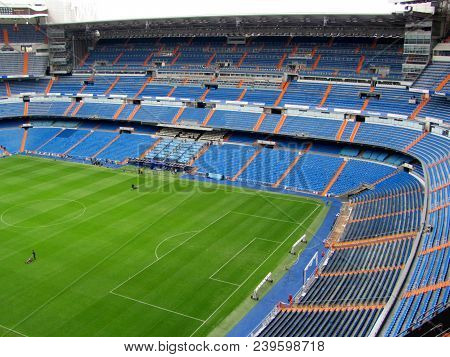 Madrid, Spain - April 20, 2012: Santiago Bernabeu Stadium Of Real Madrid
