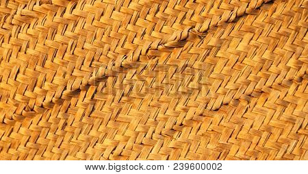 Abstract Texture Background Of The Bamboo Wall