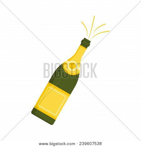 Bubble Champagne Icon. Flat Illustration Of Bubble Champagne Vector Icon For Web