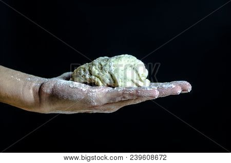 Dough Dainted By The Woman On The Board
