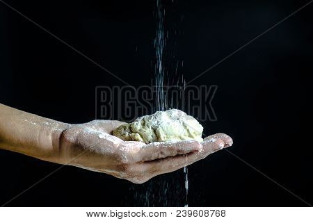 Dough Dainted By The Woman On The Board