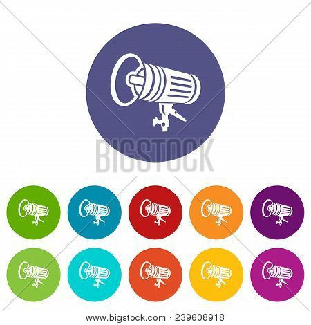 Studio Lighting Equipment Icon In Simple Style On A White Background
