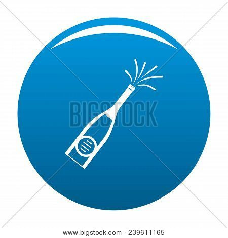 Bubble Champagne Icon. Simple Illustration Of Bubble Champagne Vector Icon For Any Design Blue