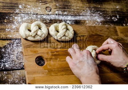 Dough Dainted By The Woman On The Board