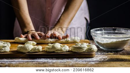 Dough Dainted By The Woman On The Board