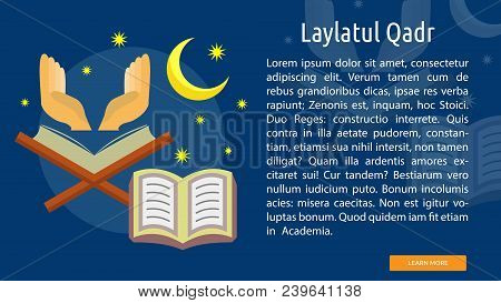 Laylatul Qadr | Single Banner Is Concept For Ramadan, Religion, Islamic And Much More.