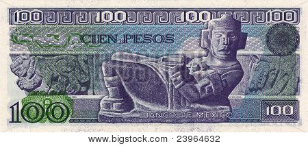 Bill 100 pesos del Messico, 1982